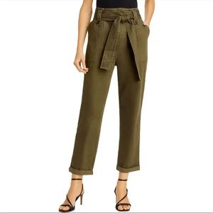 Aqua paper bag pants